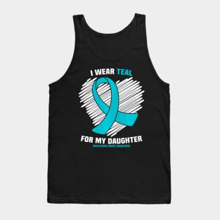 I Wear Teal For My Daughter Myasthenia Gravis Awareness Tank Top